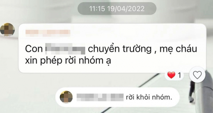 Phụ huynh cho con chuyển trường sau đề nghị của giáo viên. Ảnh: PHCC.