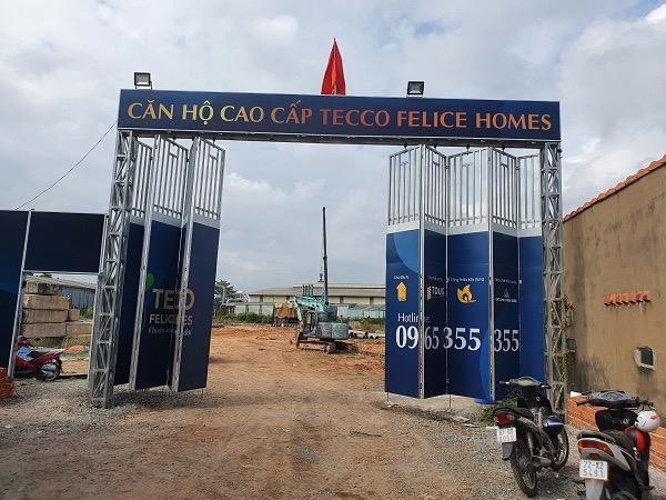 Dự án Tecco Felice Homes chưa xây dựng gì.