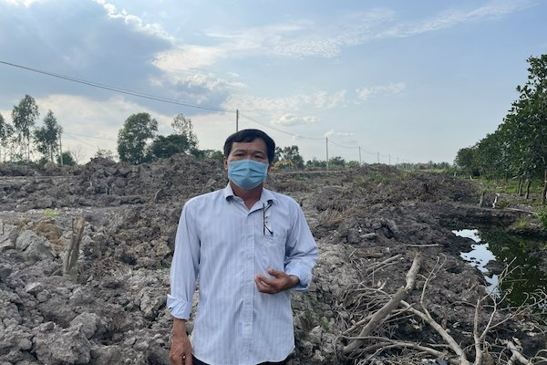 Gia đình ông Dương Nghĩa Diện, đã bàn giao phần đất để là đường vành đai rộng 33m từ năm 2017, nhưng đến nay vẫn chưa nhận được tiền đền bù.