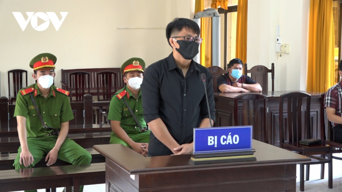 Bị cáo Nguyễn Tiến Đạt tại phiên tòa