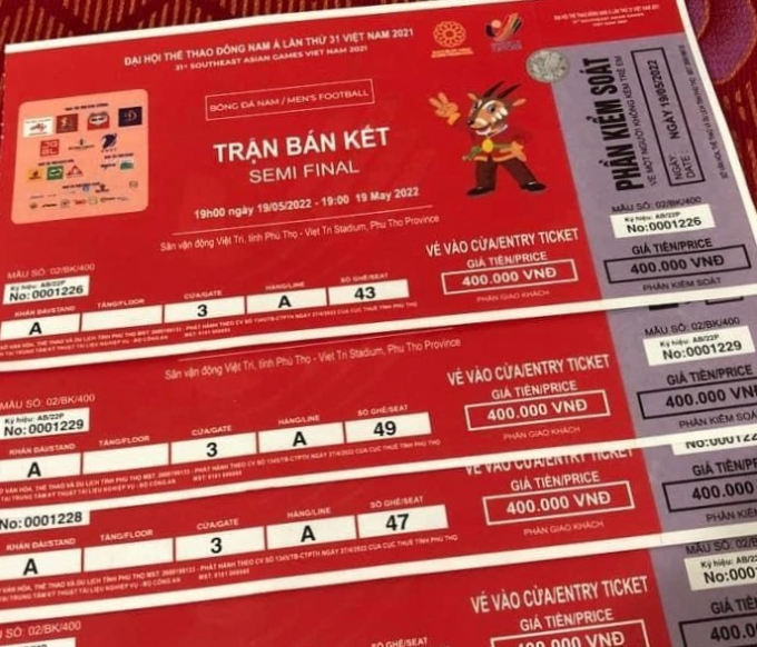 Vé bán kết xem U23 Việt Nam thi đấu tăng giá phi mã. Ảnh: VBDVN