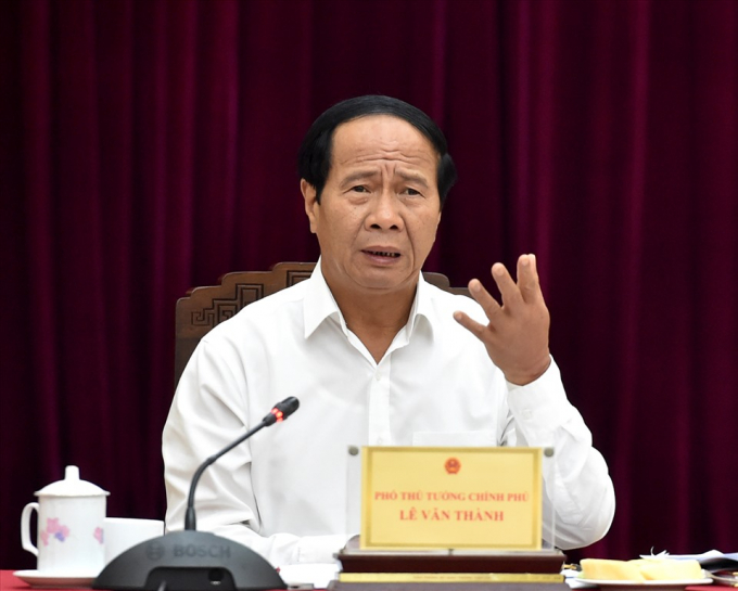 Phó Thủ tướng Lê Văn Thành: Phải làm đêm ngày với tinh thần quyết liệt, ai chậm thì kiểm điểm trách nhiệm. Ảnh: Đức Tuân