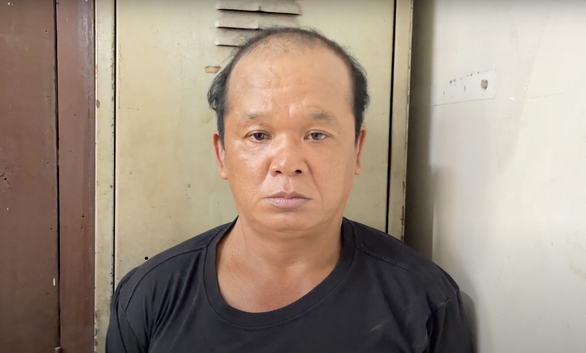 Nguyễn Văn Thái tại cơ quan công an - Ảnh: ĐAN THUẦN