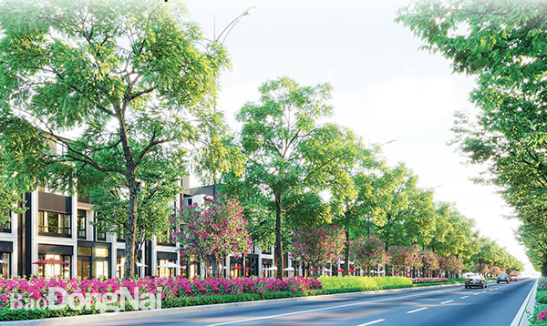 Phối cảnh một dự án khu đô thị ở H.Long Thành được thiết kế, chú trọng đến không gian xanh theo xu hướng chung thế giới. Ảnh: HƯƠNG GIANG
