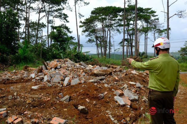 Hình ảnh một ngôi nhà xây dựng trái phép bị huyện Đắk Glong cưỡng chế trong đợt 1