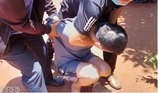 Nhóm đối tượng bị bắt giữ khi đang trốn chạy ở tỉnh tỉnh Đắk Lắk.