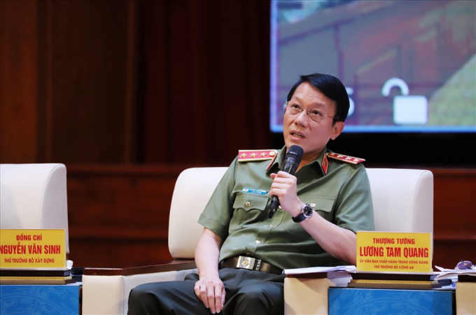 Thượng tướng Lương Tam Quang, Thứ trưởng Bộ Công an, thông tin về xử lý tội phạm tín dụng đen NGUYỄN HẢI
