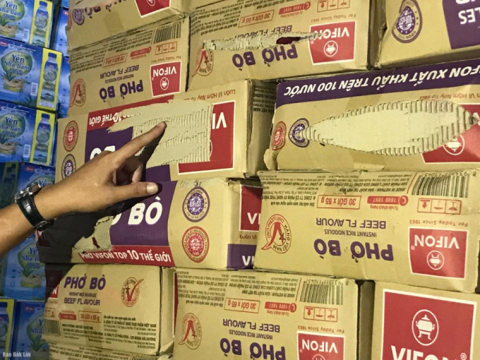 Một số thông tin cơ bản trên bao bì đã bị xé. (Nguồn ảnh: baodaklak.vn)