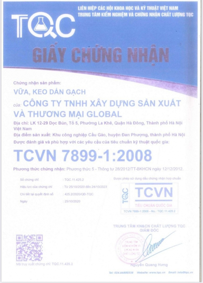 Giấy chứng nhận hợp chuẩn TCVN 7899-1:2008 bị làm giả và xuất hiện kèm theo hình ảnh của ông Phạm Duy Biên, Tổng Giám đốc Công ty (hiện hình ảnh Giấy chứng nhận trên đã được gỡ bỏ - PV).