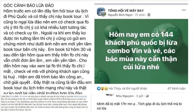 Nhiều người lên tiếng bị lừa bởi gói combo du lịch giá rẻ. Ảnh chụp màn hình