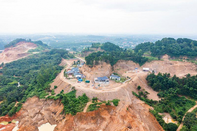 Núi Đinh bị xẻ thịt xây biệt thự ở TP Vĩnh Yên, Vĩnh Phúc