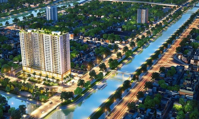 Phối cảnh dự án Căn hộ Chung cư Aurora Residences Quận 8 do DRH Holdings phát triển