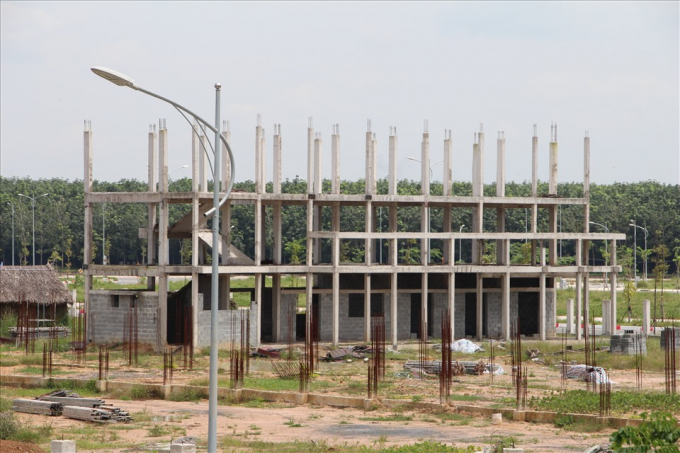 Một công trình tại khu tái định cư Lộc An - Bình Sơn nhằm tái định cư sân bay Long Thành mà phóng viên ghi nhận lại được. Ảnh: Hà Anh Chiến