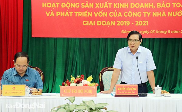 Phó chủ tịch UBND tỉnh Nguyễn Sơn Hùng phát biểu tại buổi giám sát