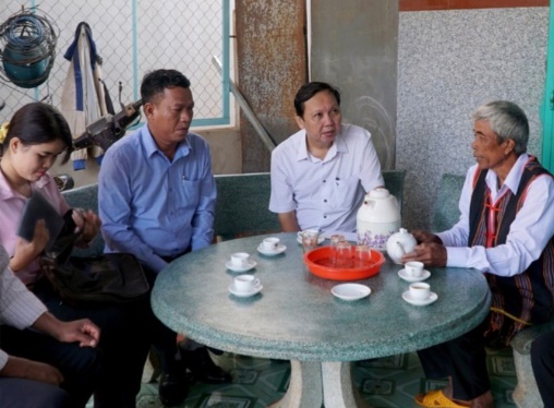 Lãnh đạo Ban Dân tộc tỉnh Bình Phước nắm tình hình vùng đồng bào dân tộc thiểu số xã Thanh Bình, huyện Hớn Quản