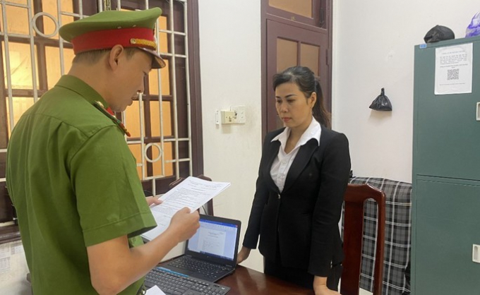 Bà Nguyễn Thị Trung bị khởi tố, bắt tạm giam Ảnh: Công an Quảng Nam