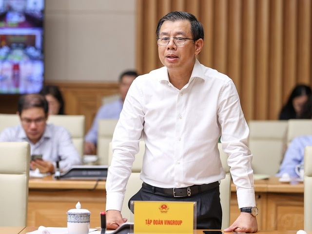 Ông Nguyễn Việt Quang, Tổng giám đốc Tập đoàn Vingroup, phát biểu tại hội nghị NHẬT BẮC