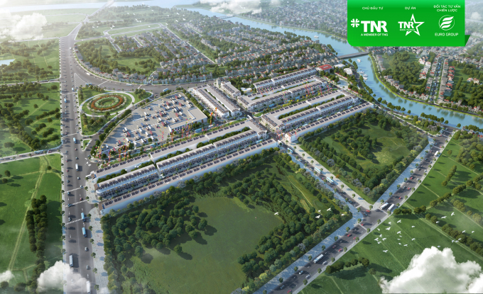 Toàn cảnh dự ánTNR Stars Kiến Tường Long An(ảnh quảng cáo trên websitehttps://tnrhomes.vn)
