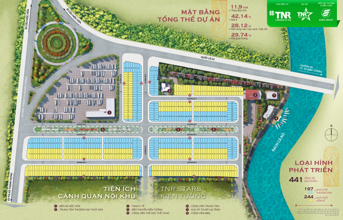 Mặt bằng tổng thể dự án theo quảng cáo của TNR Holdings Việt Nam.