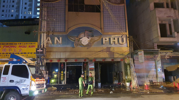 Quán karaoke nơi xảy ra vụ cháy - Ảnh: MINH HÒA