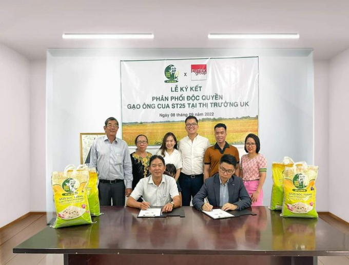 Gạo Ông Cua ST25 được xuất khẩu sang Anh qua nhà phân phối độc quyền - Ảnh Doanh nghiệp tư nhân Hồ Quang Trí
