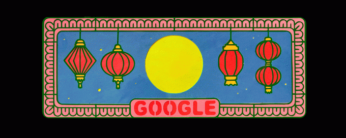 Google Doodle mừng Tết Trung thu năm 2022. Ảnh chụp màn hình