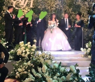 Hình ảnh được cho là đám cưới của V.A. với em chồng của chị N.L.