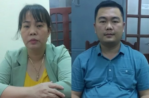 Cặp vợ chồng ở TP HCM bị bắt khi tàng trữ, tiêu thụ hàng tỉ đồng tiền giả. Ảnh: Công an Thanh Hóa