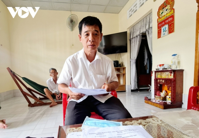 Nhiều người thân của ông Lê Hữu Giang chưa nhận được tiền hỗ trợ ảnh hưởng dịch Covid-19.