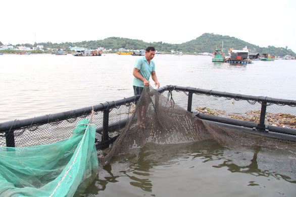 Với lồng nuôi HDPE này, người dân Hòn Tre có thể nuôi cá khơi xa, hạn chế dịch bệnh, nâng cao sản lượng, góp phần ổn định kinh tế gia đình - Ảnh: C.CÔNG