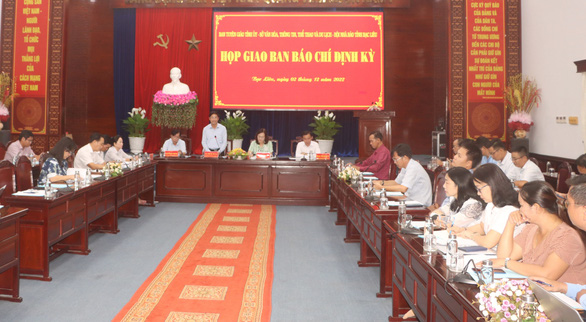 Buổi họp giao ban do Phó bí thư thường trực Tỉnh ủy Bạc Liêu Lê Thị Ái Nam chủ trì đã thông tin nhiều vấn đề được báo chí và dư luận quan tâm - Ảnh: NGUYỄN ĐỨC