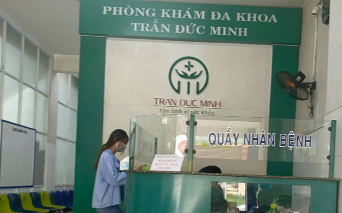 Quầy tiếp nhận bệnh của Phòng khám Đa khoa Trần Đức Minh