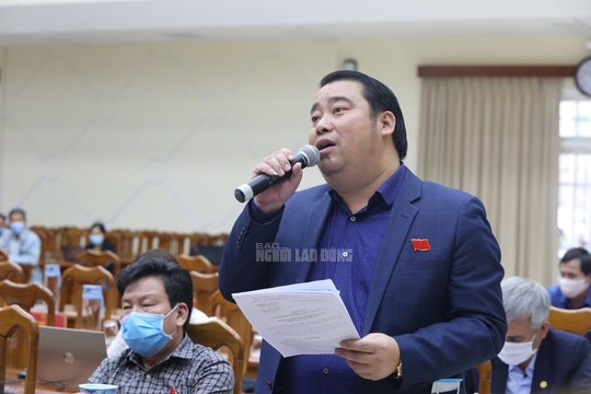Ông Nguyễn Viết Dũng phát biểu tại kỳ họp HĐND tỉnh Quảng Nam