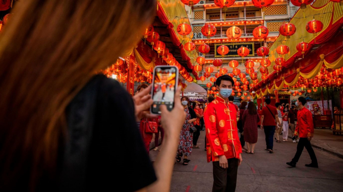 Khu phố người Hoa ở Bangkok, Thái Lan. Ảnh: AFP