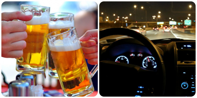 Đã uống rượu bia thì không nên lái xe.