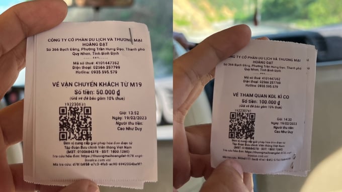 Du khách phải mua vé tham quan và vận chuyển hành khách để xuống khu du lịch Kỳ Co. Ảnh: Hoài Luân