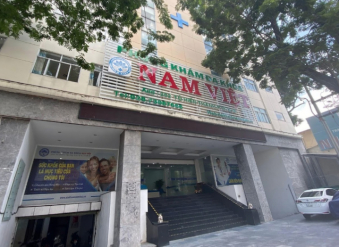 Phòng khám đa khoa Nam Việt (số 202 Tô Hiến Thành, phường 15, quận 10).