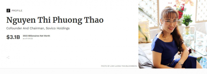 Hôm 9/3, Forbes không còn cập nhật tài sản theo thời gian thực của bà Nguyễn Thị Phương Thảo. (Ảnh: FB)