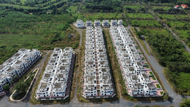 500 căn biệt thự xây trái phép ở dự án KDC Tân Thịnh ở xã Đồi 61, huyện Trảng Bom. Ảnh: Mạnh Thìn.