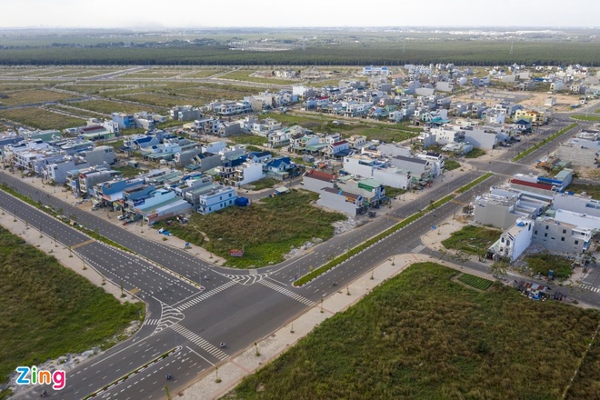 Khu tái định cư cho 4.300 hộ dân di dời để xây sân bay Long Thành tại xã Lộc An. Ảnh: Quỳnh Danh.