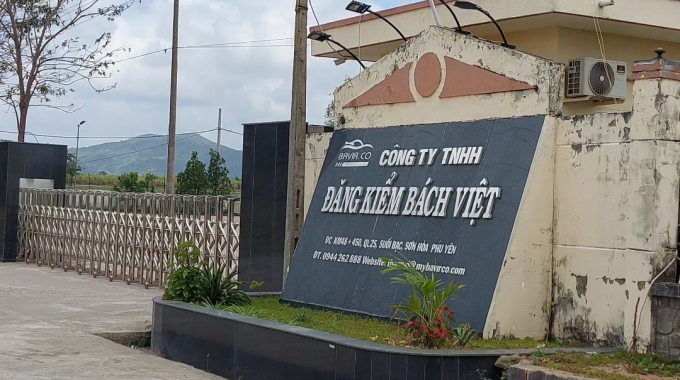Trung tâm Đăng kiểm xe cơ giới Bách Việt (78-02D), huyện Sơn Hòa. Ảnh: Ngọc Hoan