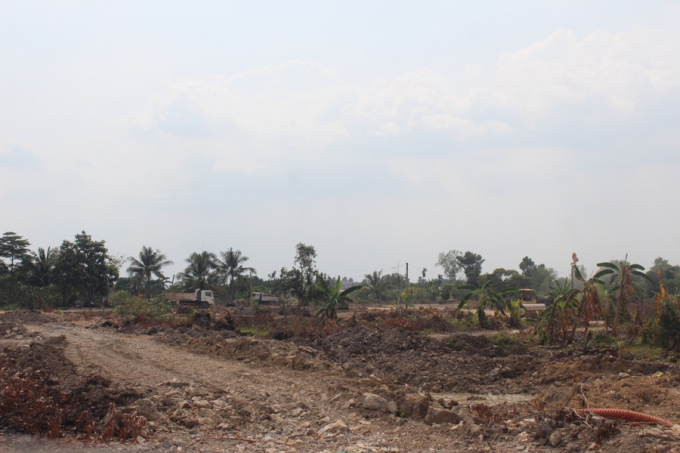 Dự án Khu dân cư Phước Tân đang thi công hạ tầng. Ảnh: Giang Lam