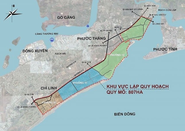 Khu du lịch Chí Linh - Cửa Lấp ở phường 10, 11 của TP.Vũng Tàu sẽ là chung cư cao tầng, làng biệt thự sinh thái, nhà phố thương mại...