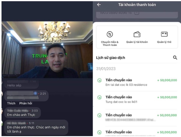 Anh Nguyễn Đạt Thực livestream bán đất và có cả chục khách hàng chốt cọc giữa lúc thị trường
