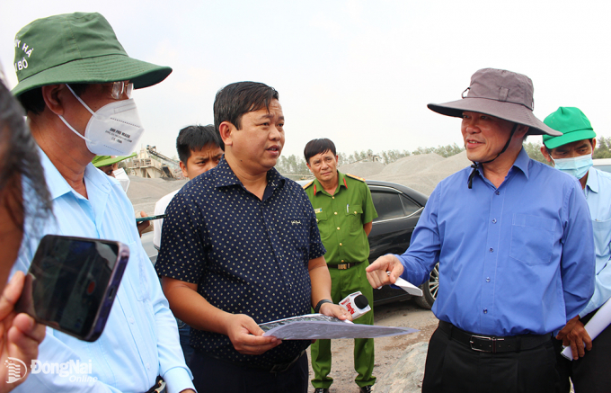 Ủy viên Trung ương Đảng, Bí thư Tỉnh ủy Nguyễn Hồng Lĩnh khảo sát thực tế tại cụm mỏ Phước Tân - Tam Phước, TP.Biên Hòa