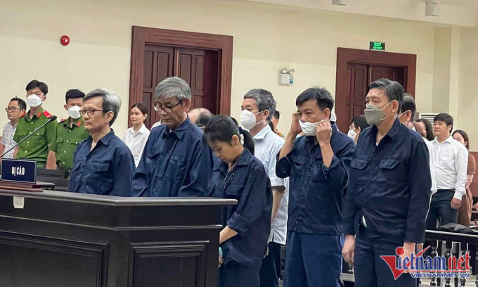 Các bị cáo tại tòa