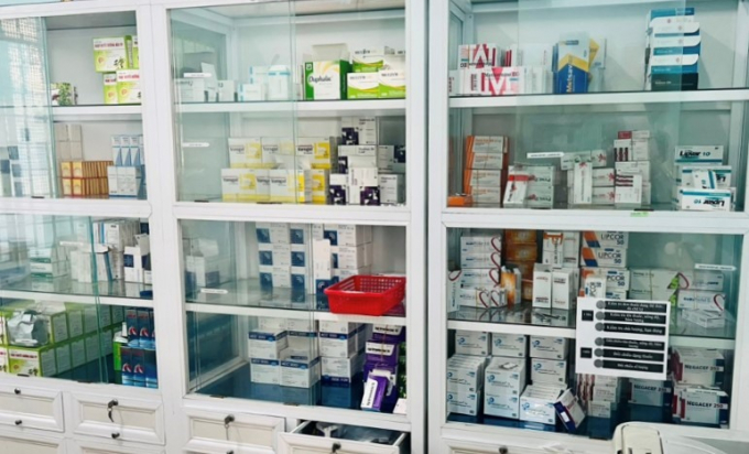 Tủ thuốc tại trạm y tế thuộc quận Tân Phú. Ảnh: Sở Y tế TP Hồ Chí Minh