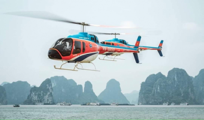 Tour du lịch trực thăng ngắm Vịnh Hạ Long có mức giá cao nhất khoảng 6,1 triệu đồng/người. (Ảnh minh họa: Internet)