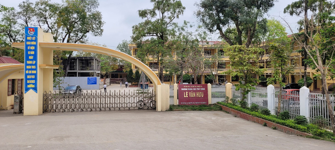 Trường THPT Lê Văn Hưu, huyện Thiệu Hóa (Thanh Hóa) - Ảnh: HÀ ĐỒNG