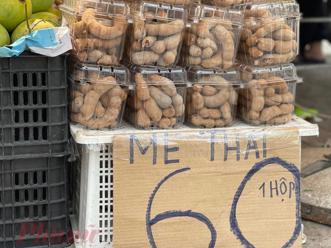 Me Thái giá 60.000 đồng/hộp 0,5 kg - Ảnh: Nguyễn Cẩm